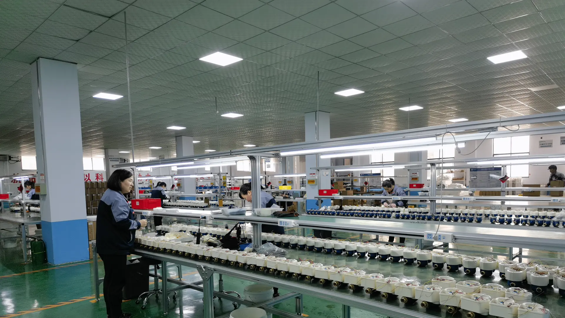 Chenshuo water meter production line in the factory workshop