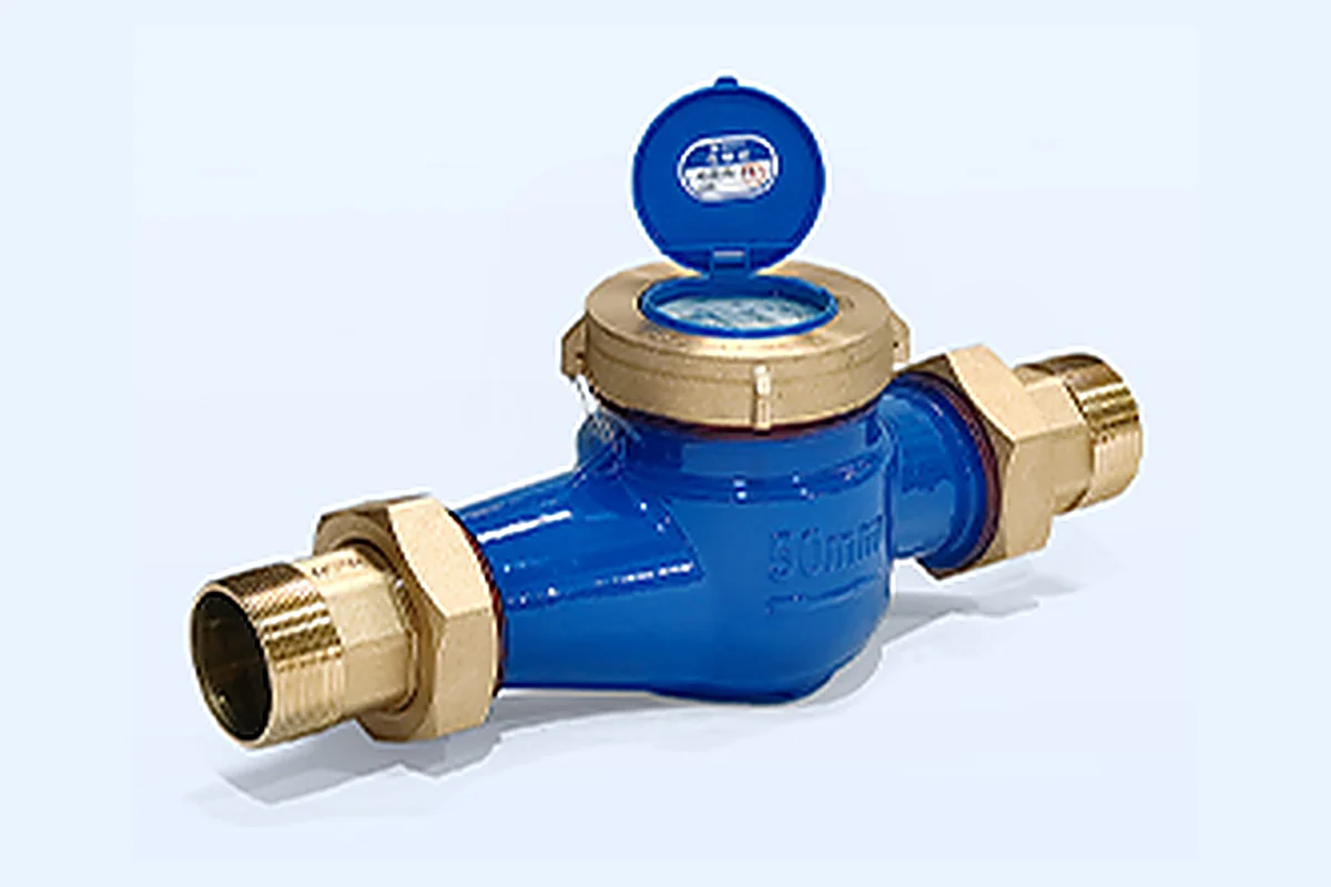 Residential water meter for homes and apartments